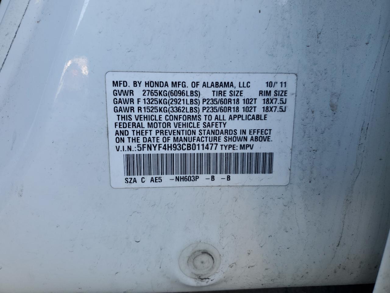 2012 Honda Pilot - Image 13
