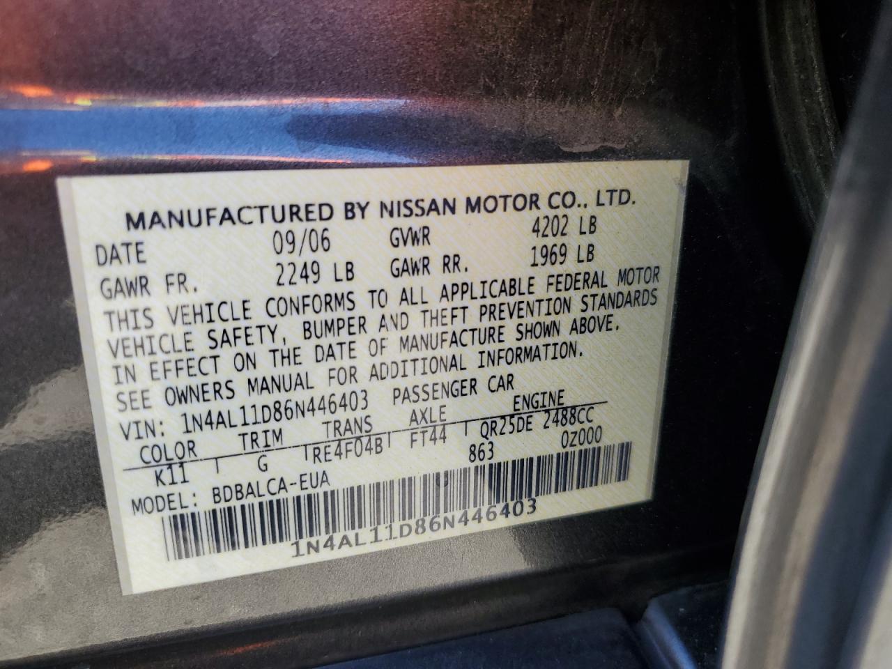 2006 Nissan Altima - Image 13