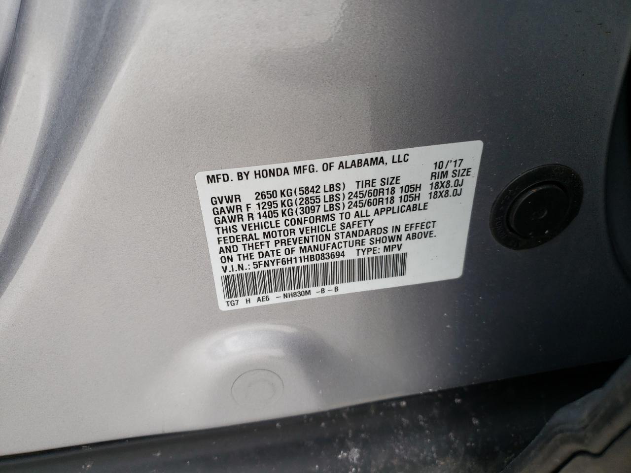 2017 Honda Pilot - Image 13