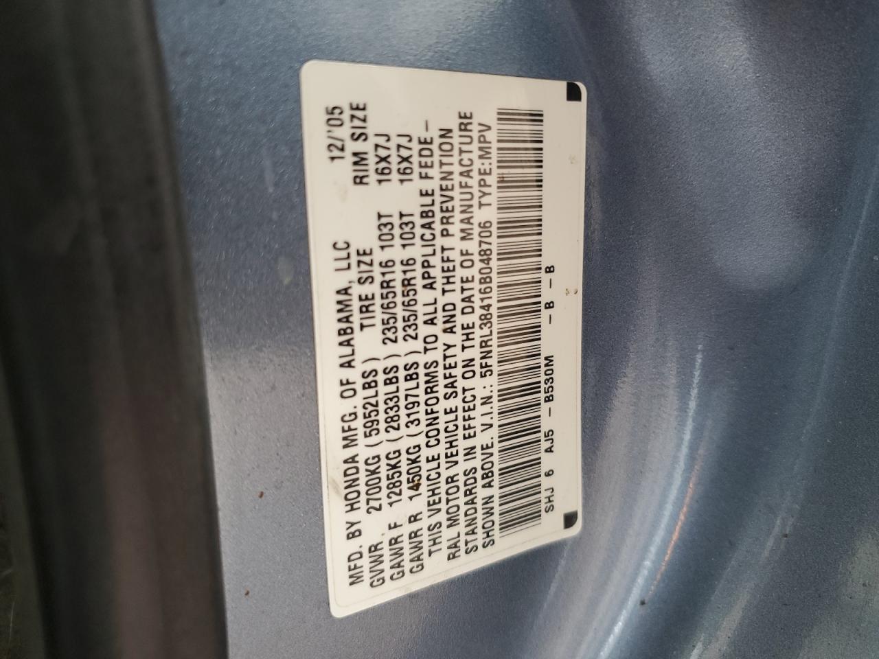2006 Honda Odyssey - Image 13