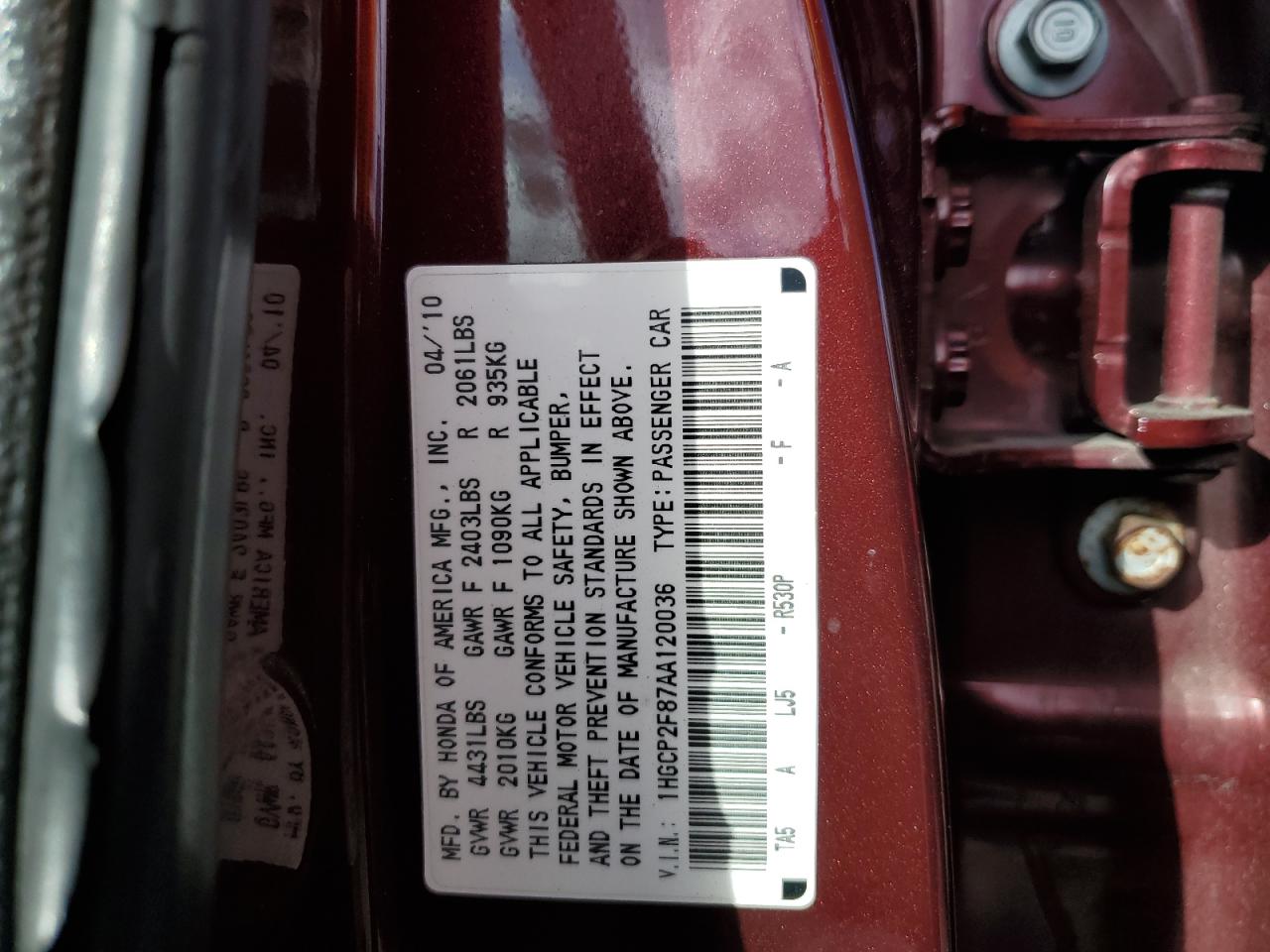2010 Honda Accord - Image 12