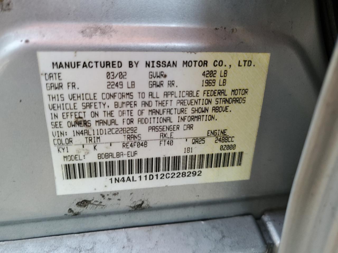 2002 Nissan Altima - Image 12