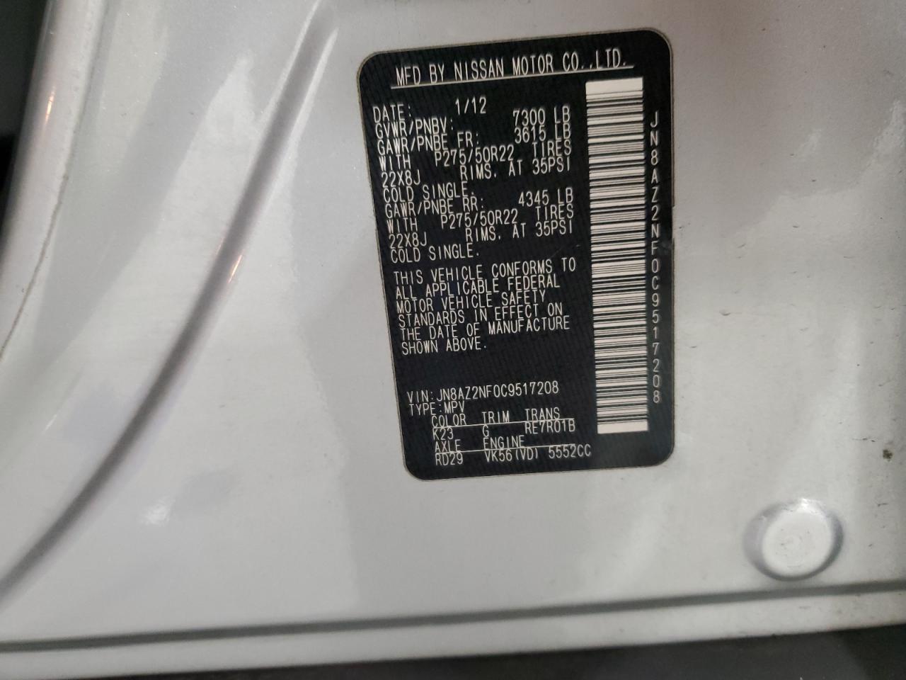 2012 Infiniti QX56 - Image 15