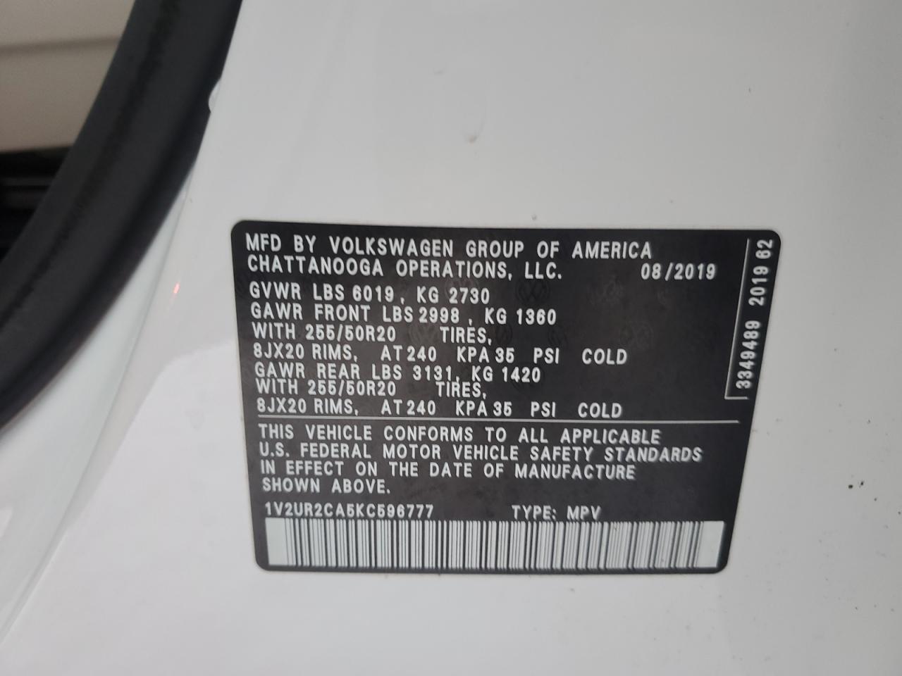 2019 Volkswagen Atlas - Image 14