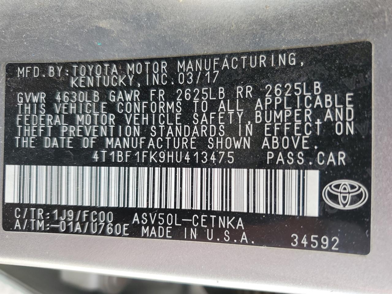 2017 Toyota Camry - Image 12