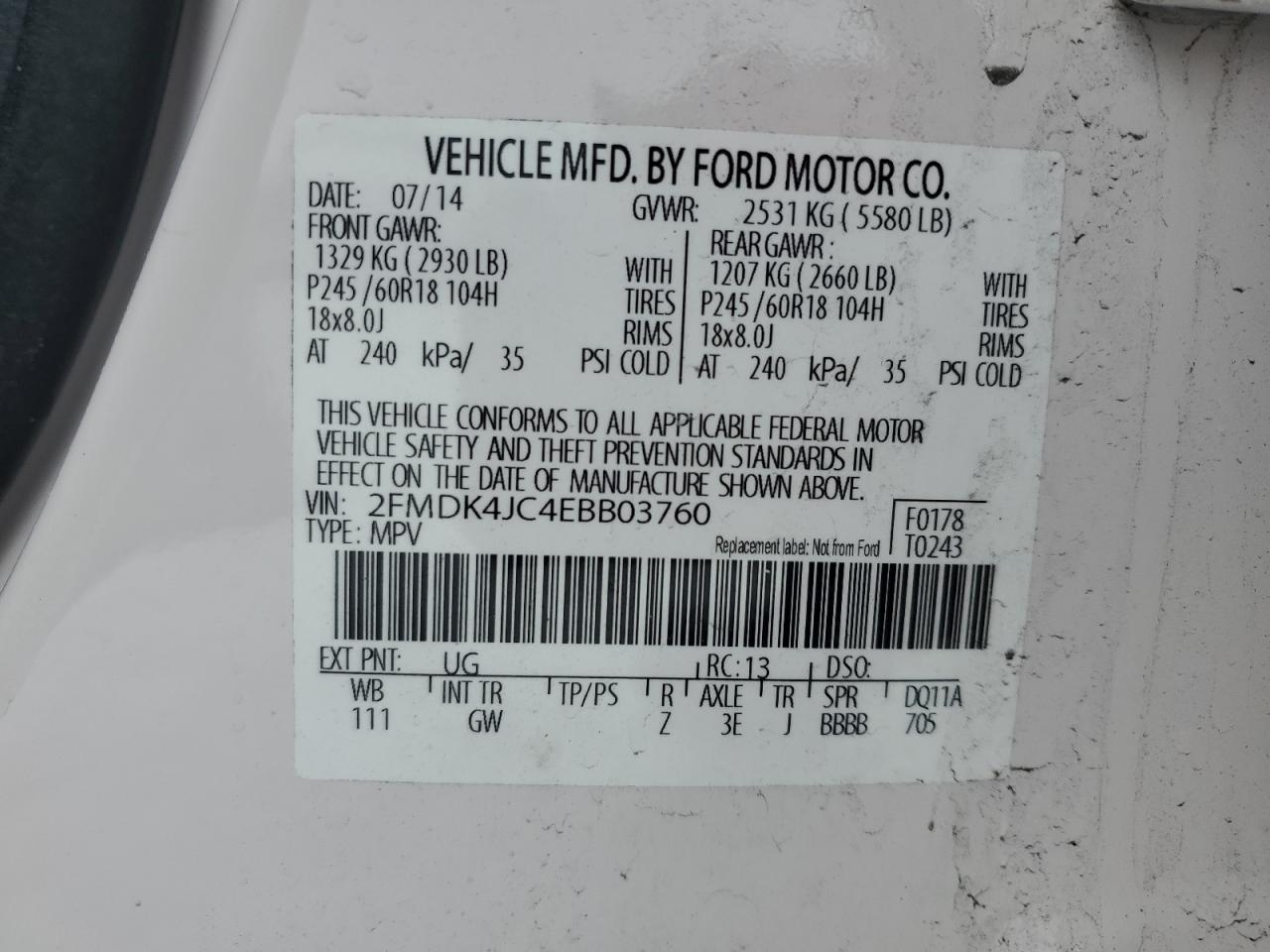 2014 Ford Edge - Image 14