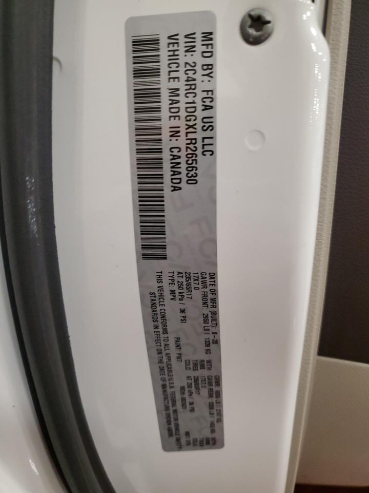 2020 Chrysler Voyager Lxi VIN: 2C4RC1DGXLR265630 Lot: 45936235