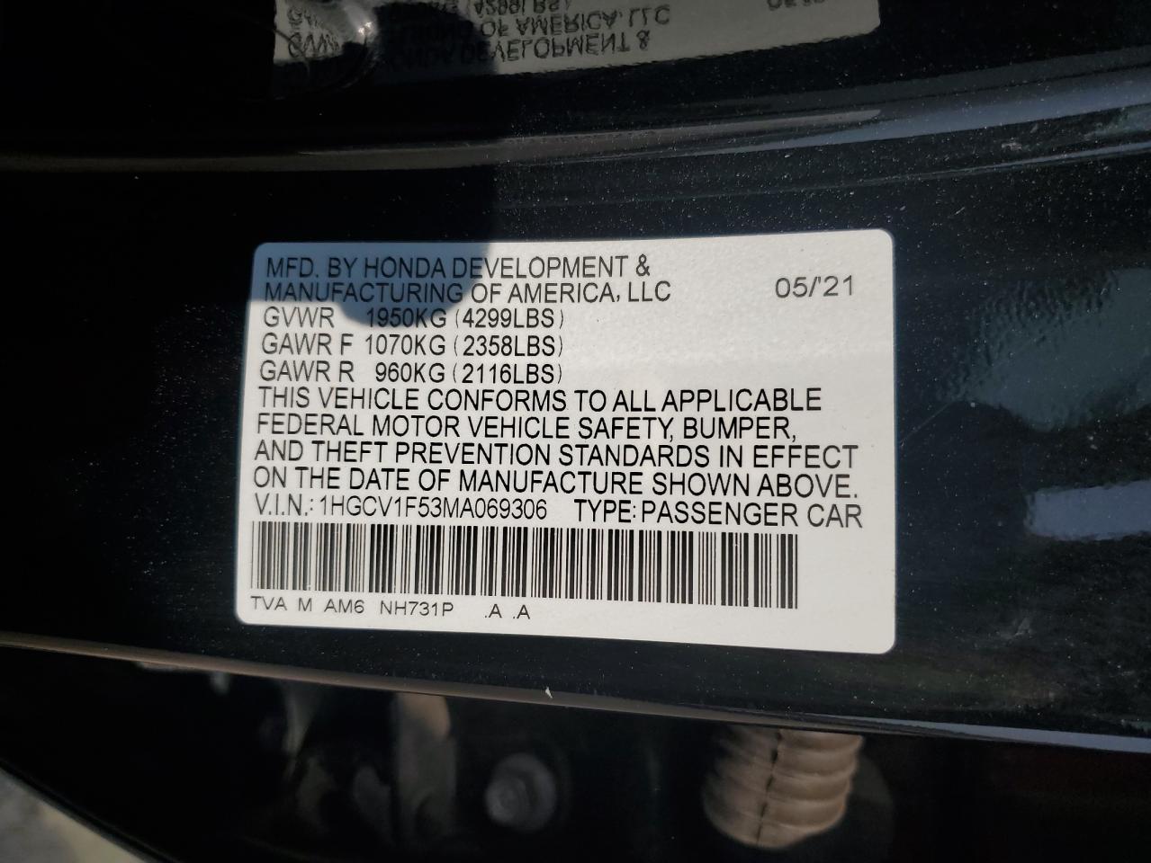 2021 Honda Accord - Image 14