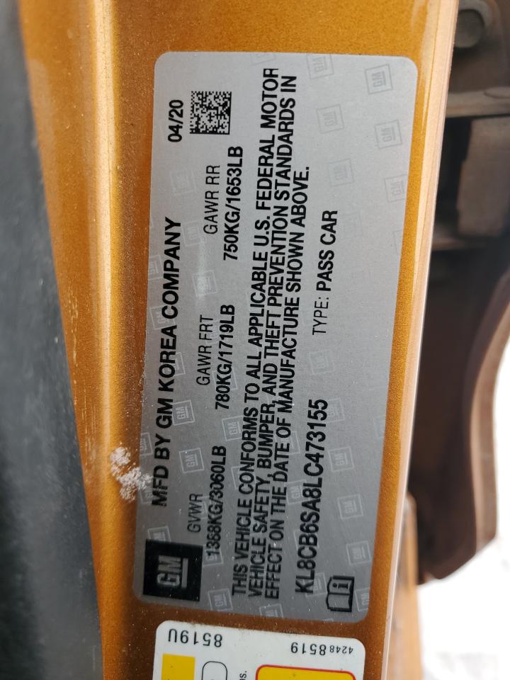 KL8CB6SA8LC473155 CHEVROLET SPARK 2020
