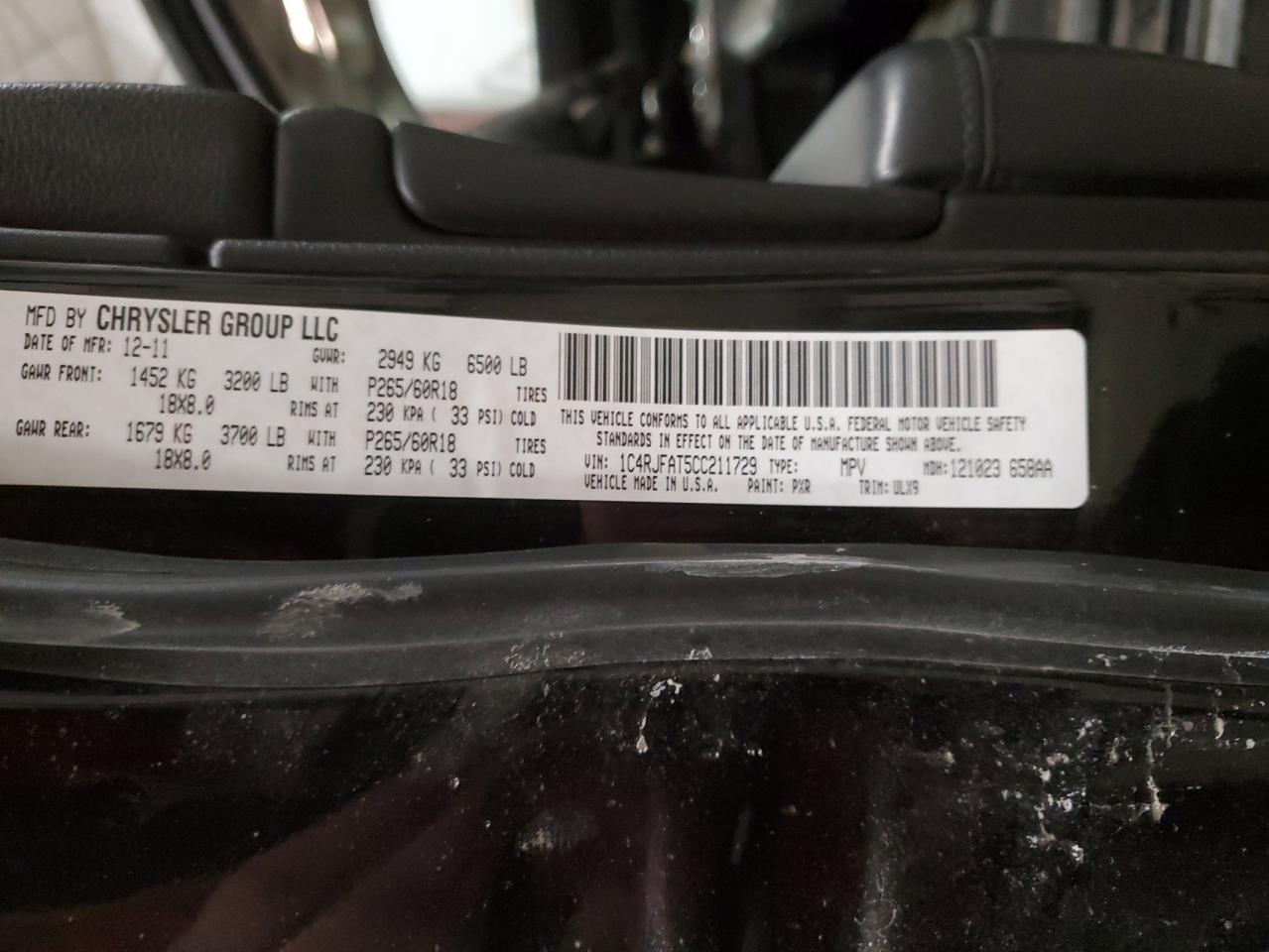 2012 Jeep Grand Cherokee - Image 13