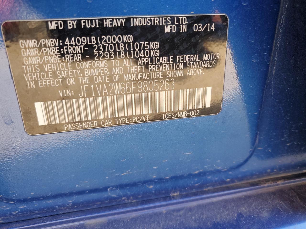 2015 Subaru WRX - Image 12