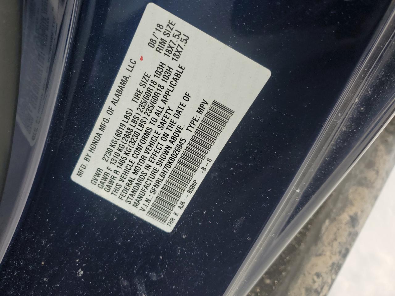 2019 Honda Odyssey - Image 13