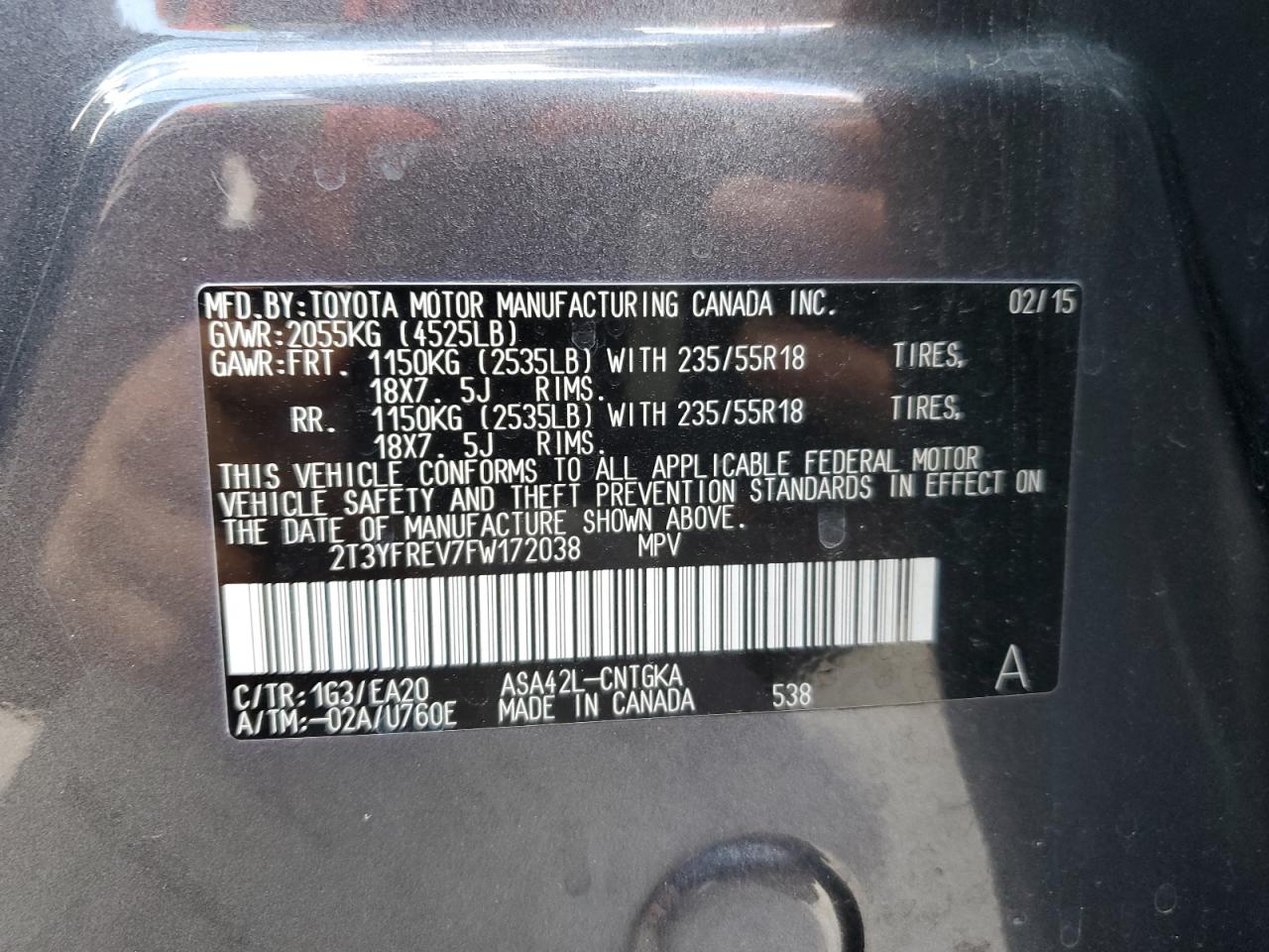 2015 Toyota RAV 4 - Image 14