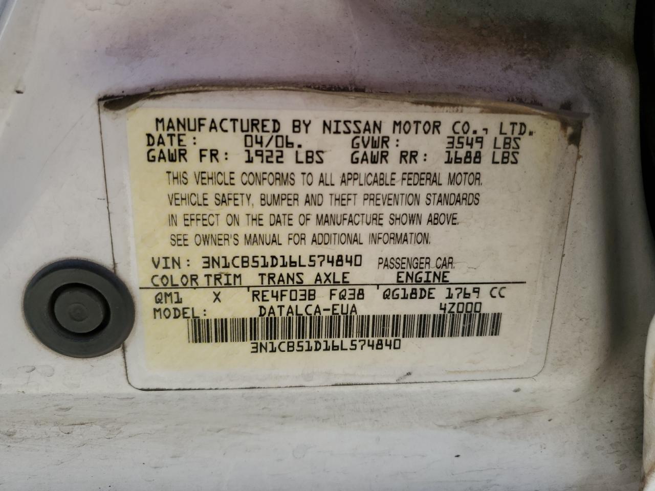 2006 Nissan Sentra - Image 13