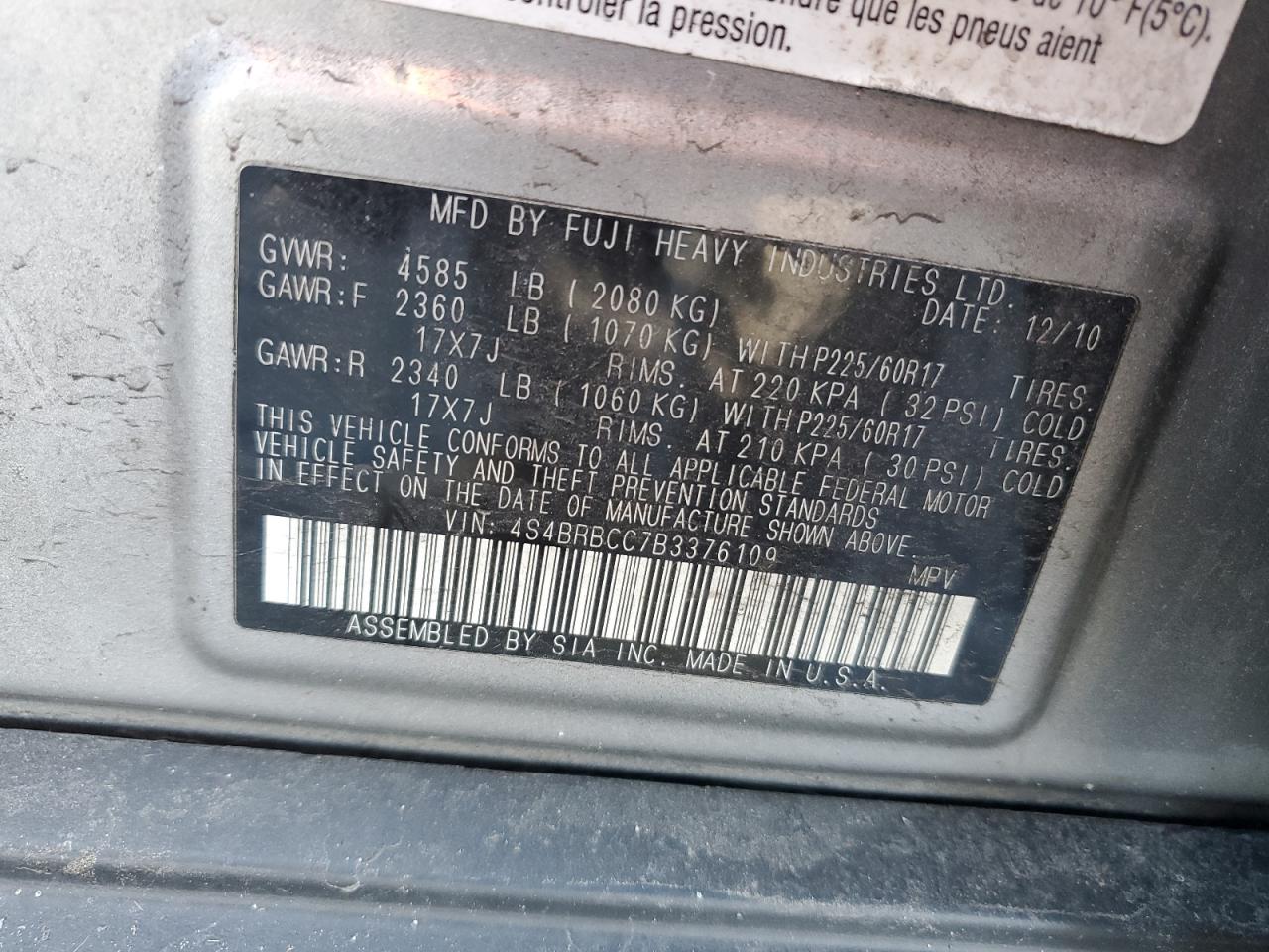 2011 Subaru Outback - Image 13