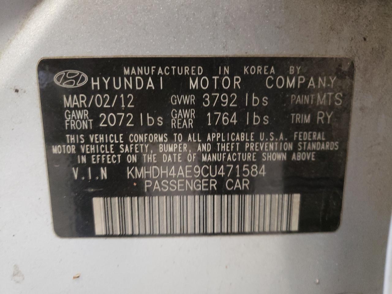 2012 Hyundai Elantra - Image 14
