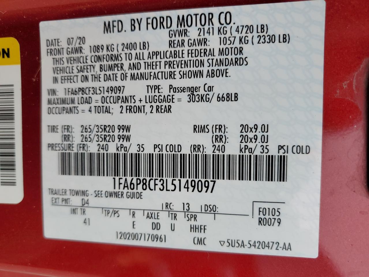 2020 Ford Mustang - Image 14