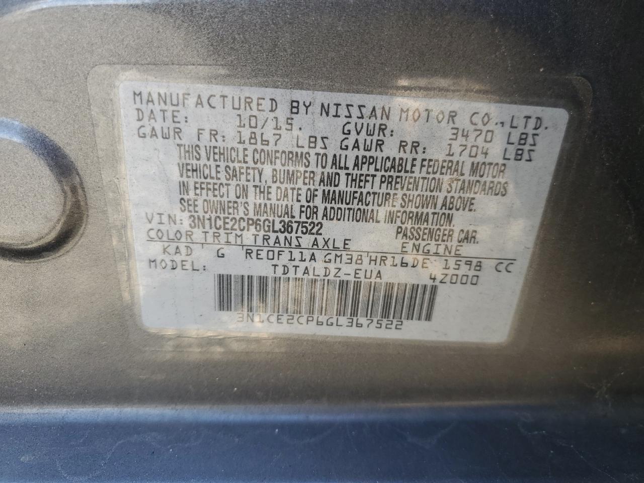 2016 Nissan Versa - Image 14