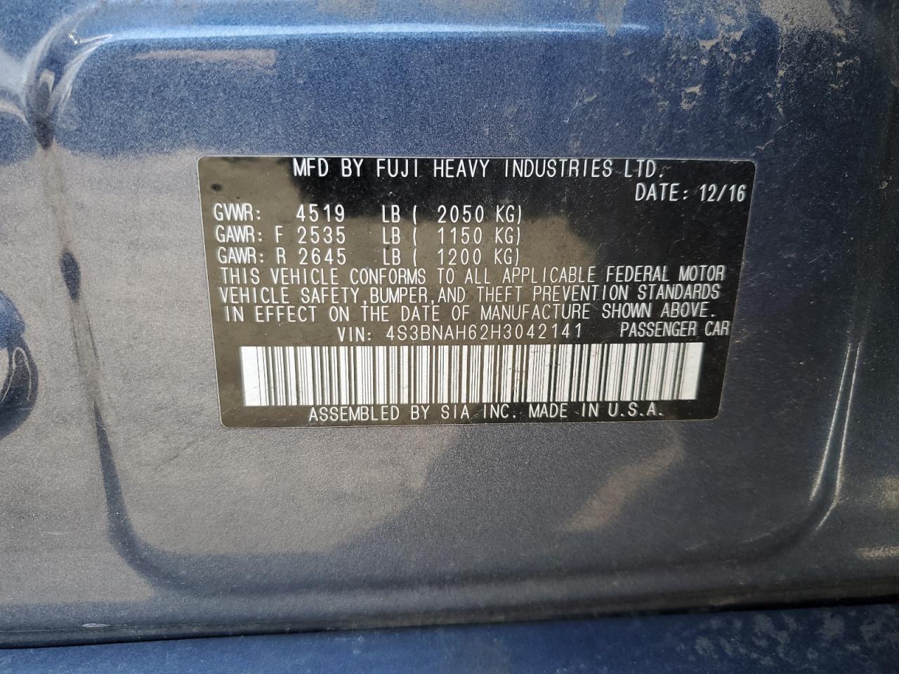 2017 Subaru Legacy - Image 14