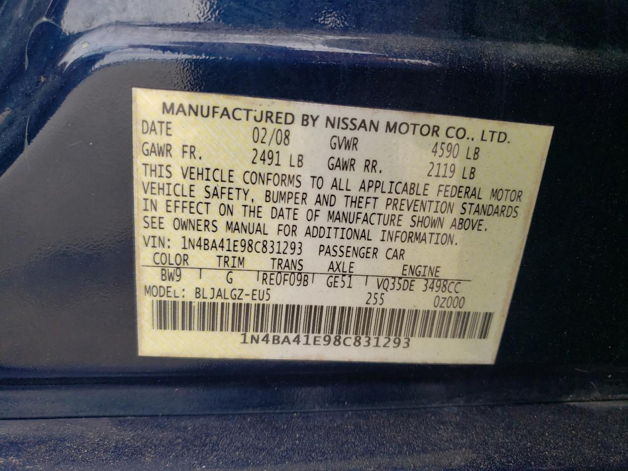 2008 Nissan Maxima - Image 14