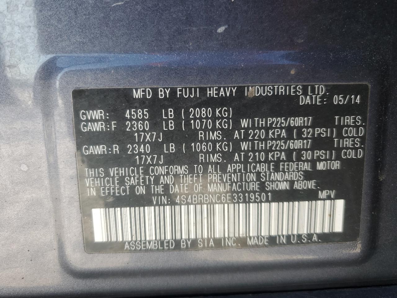 2014 Subaru Outback - Image 13