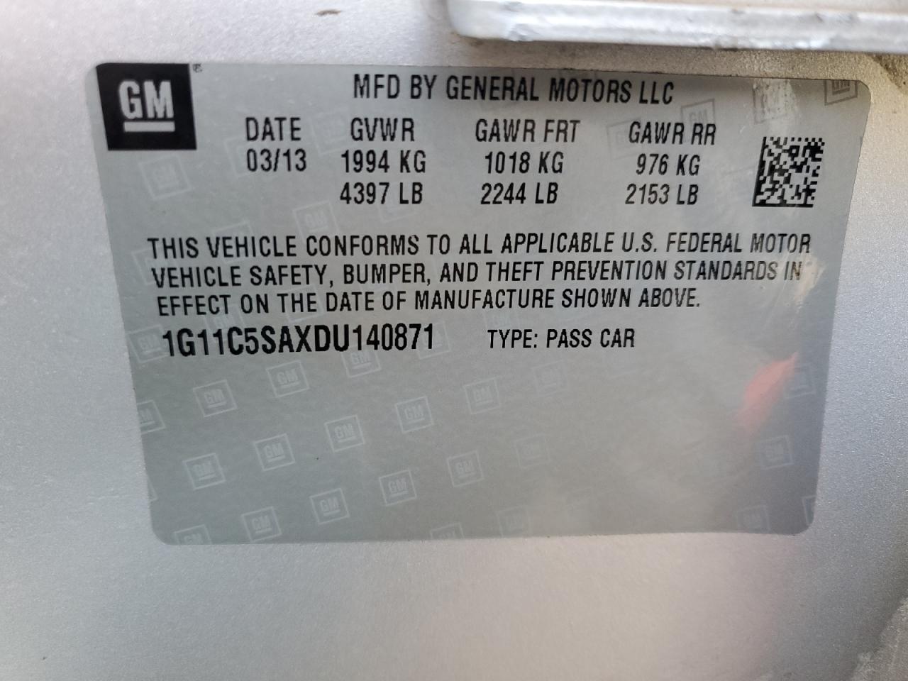 2013 Chevrolet Malibu - Image 12