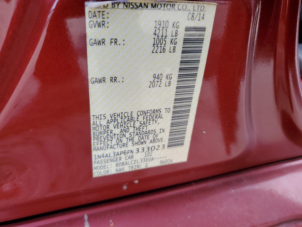 2015 Nissan Altima - Image 12