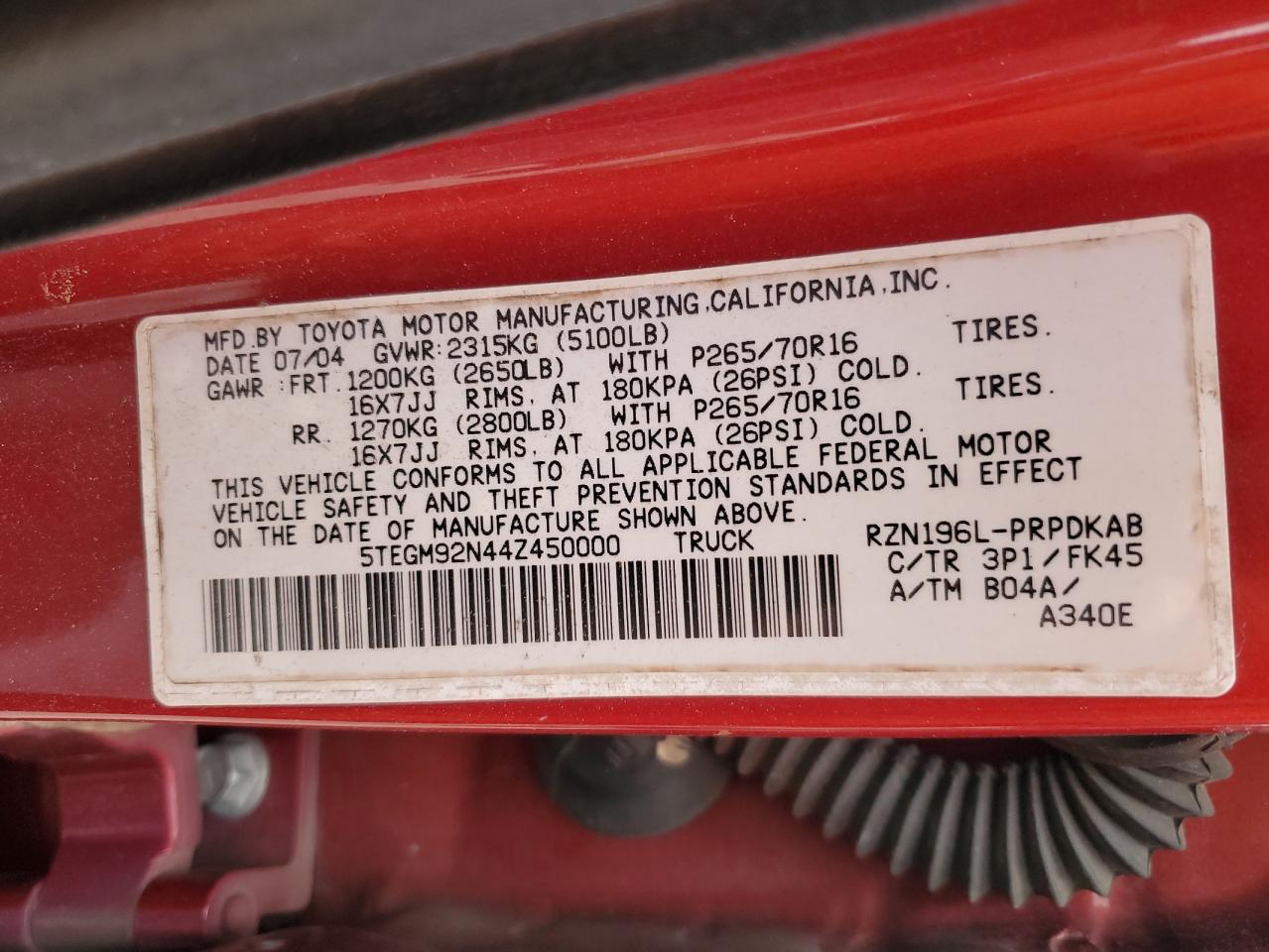 2004 Toyota Tacoma - Image 13