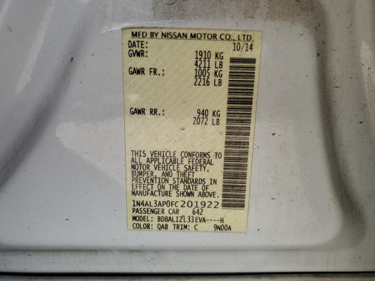 2015 Nissan Altima - Image 12