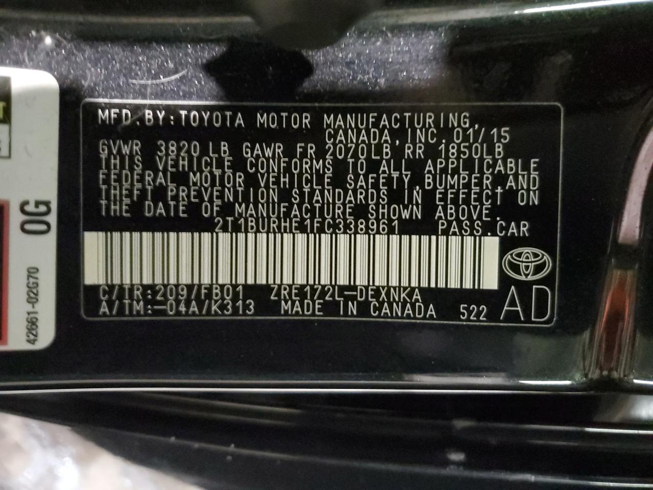 2015 Toyota Corolla - Image 14