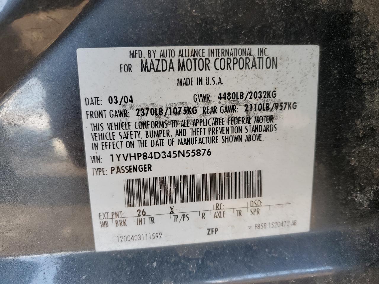 2004 Mazda 6 - Image 13