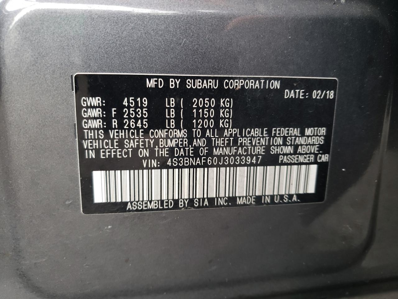 2018 Subaru Legacy - Image 13