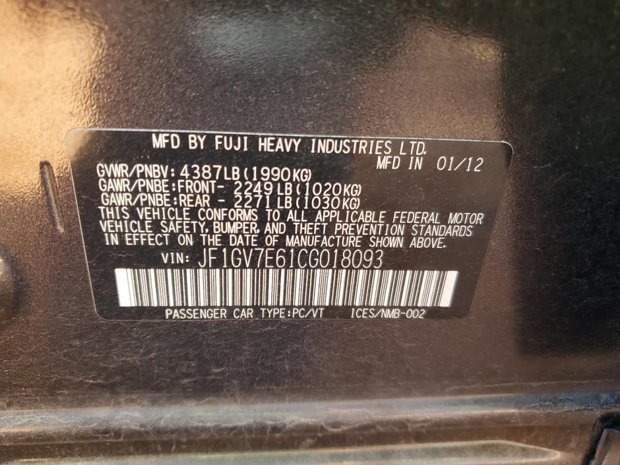 2012 Subaru WRX - Image 14