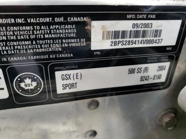 2004 SKIDOO GSX 500