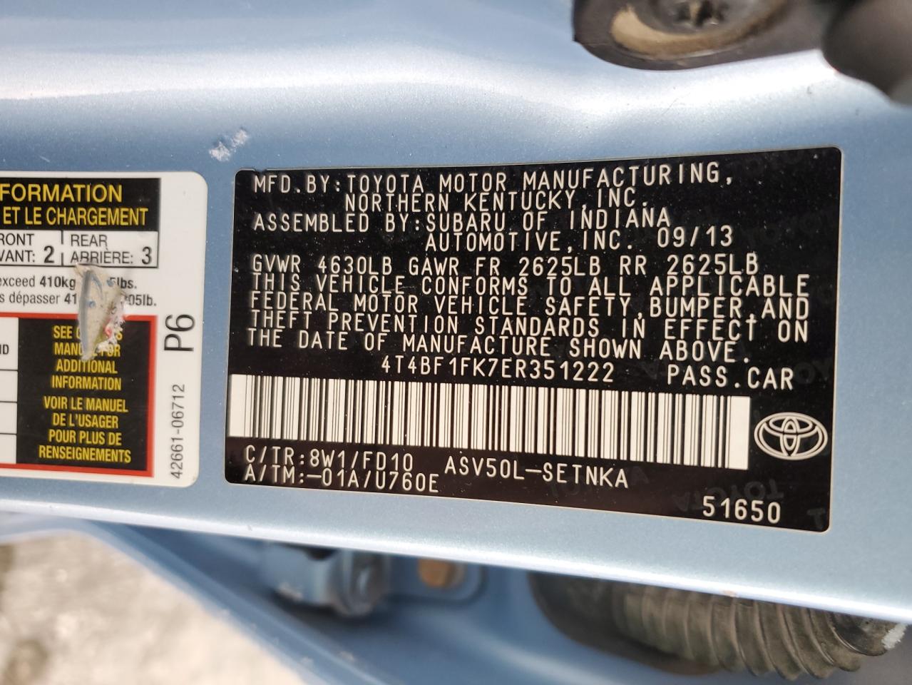 2014 Toyota Camry - Image 12
