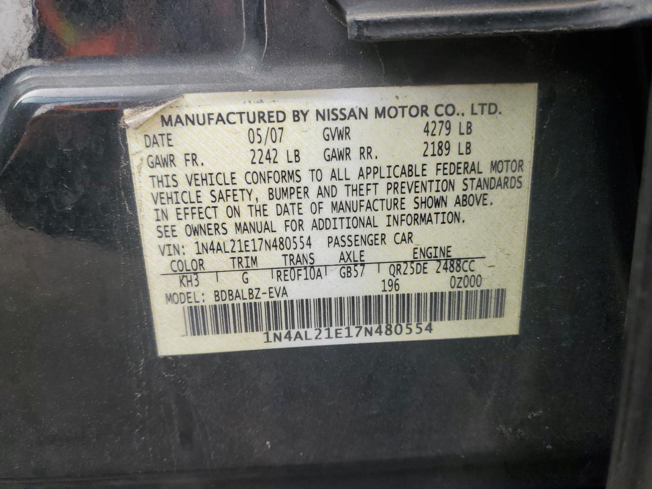 2007 Nissan Altima - Image 14