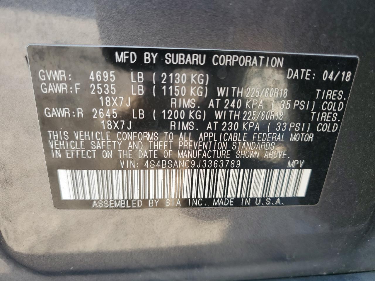 2018 Subaru Outback - Image 13