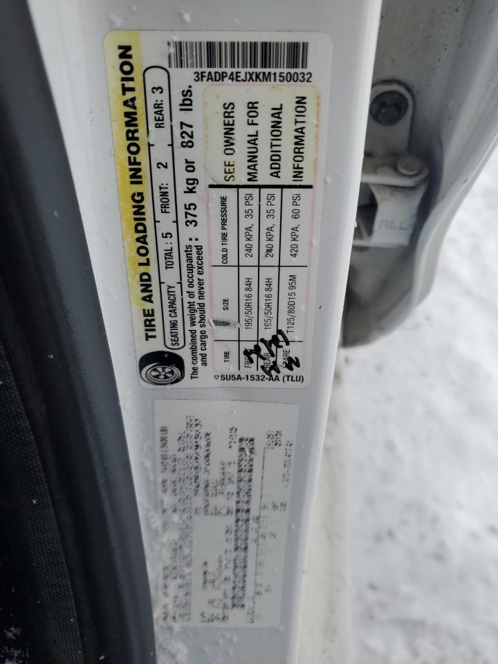 3FADP4EJXKM150032 FORD FIESTA 2019