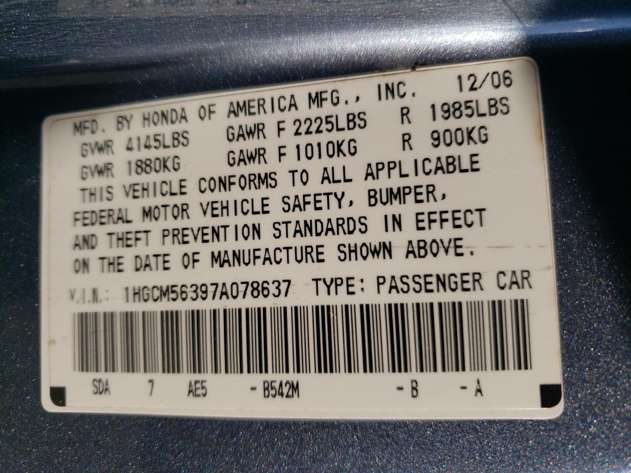 2007 Honda Accord - Image 12