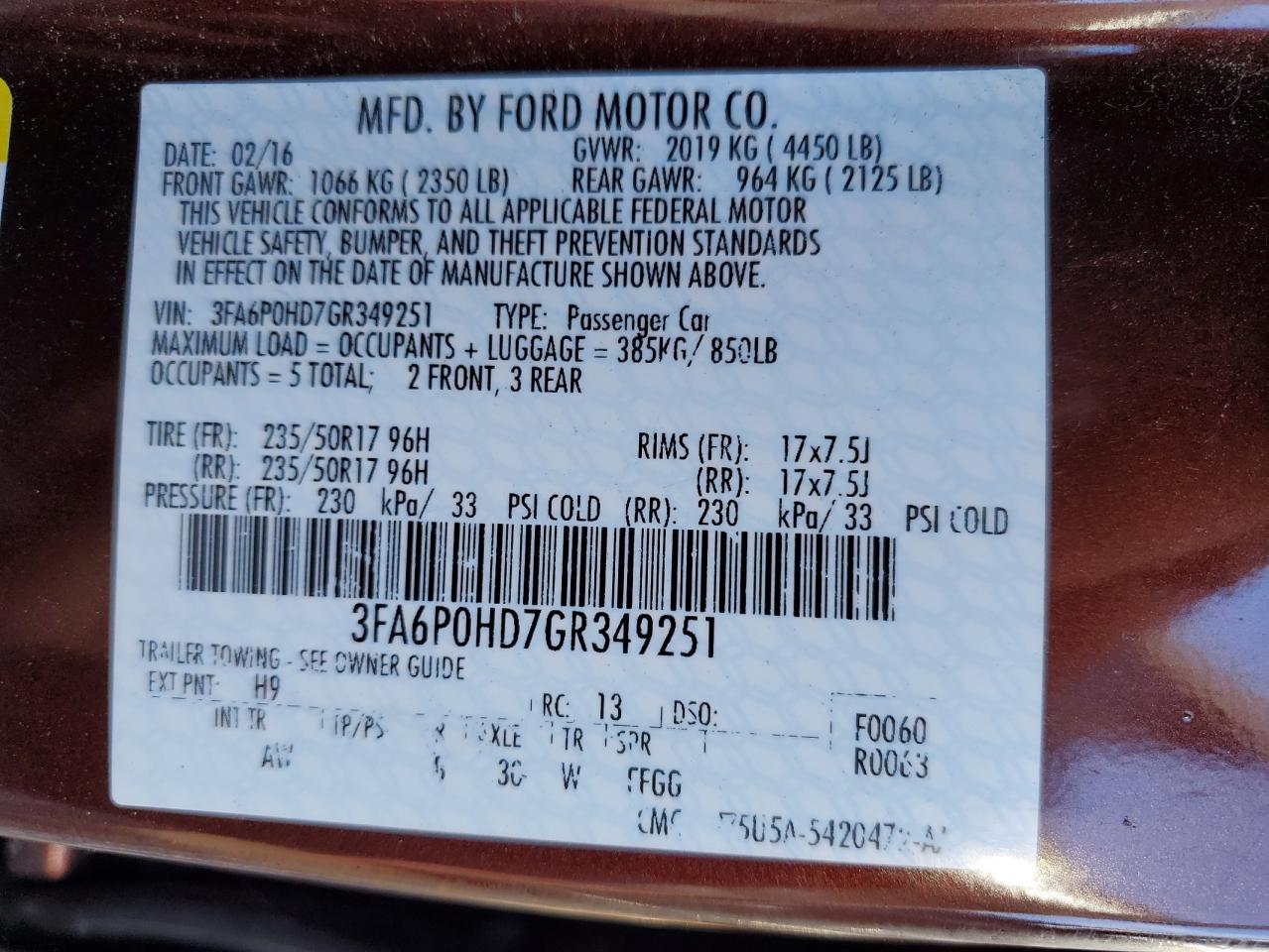 2016 Ford Fusion - Image 12