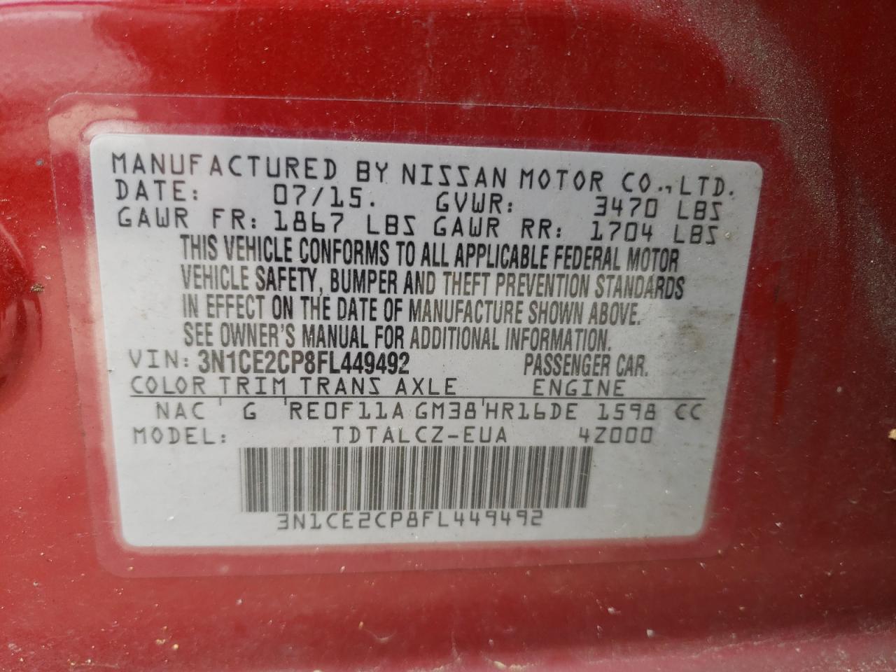 2015 Nissan Versa - Image 13