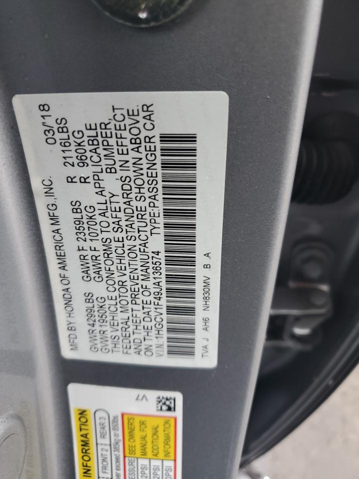1HGCV1F49JA136574 HONDA ACCORD 2018