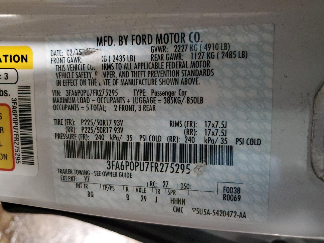 2015 Ford Fusion - Image 12
