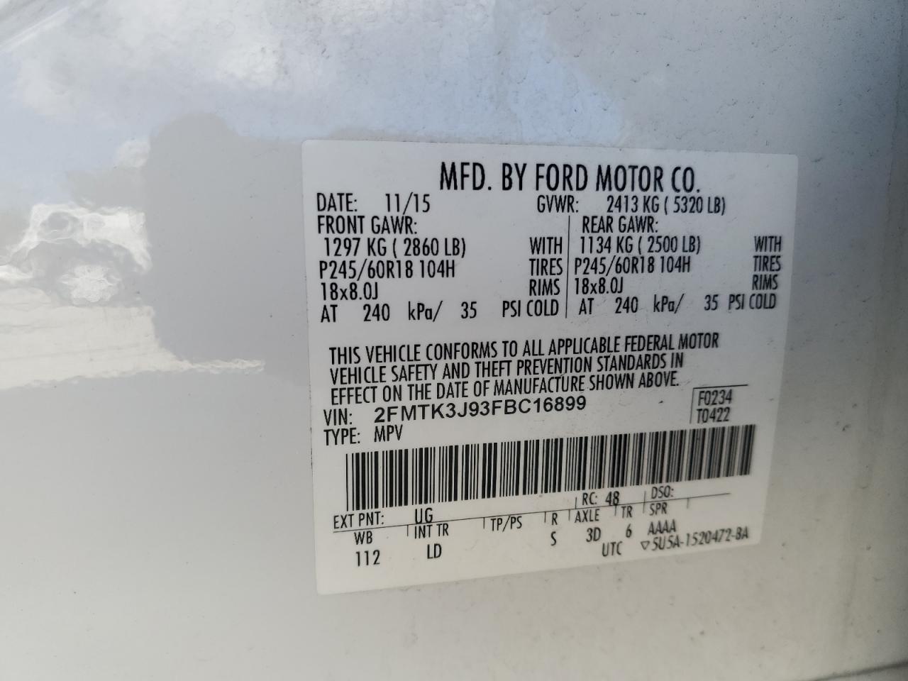 2015 Ford Edge - Image 16