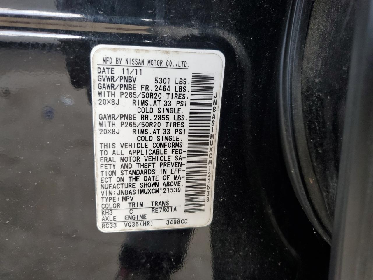 2012 Infiniti FX - Image 12