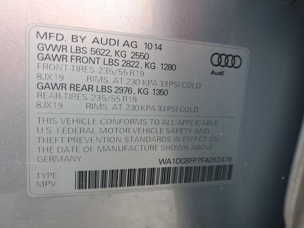 2015 Audi Q5 - Image 13