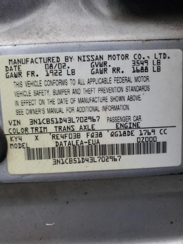 2003 NISSAN SENTRA XE  