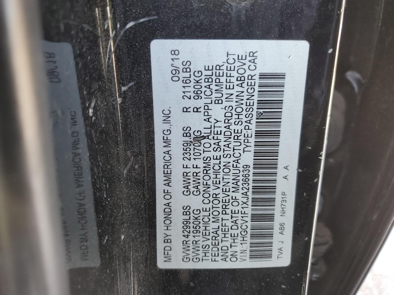 2018 Honda Accord - Image 14