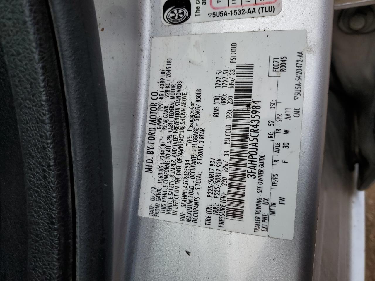 2012 Ford Fusion - Image 12
