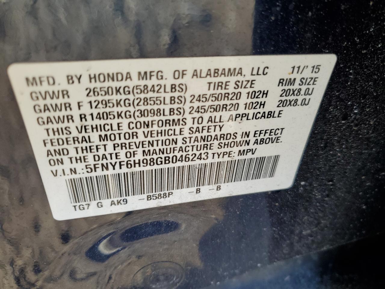2016 Honda Pilot - Image 12